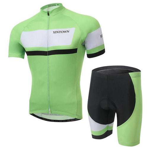 XINTOWN Green White Short Sleeve Cycling Jersey Set - enjoy-outdoor-sport