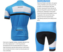 XINTOWN Blue White Short Sleeve Cycling Jersey Set - enjoy-outdoor-sport