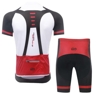 XINTOWN White Black Short Sleeve Cycling Jersey Set