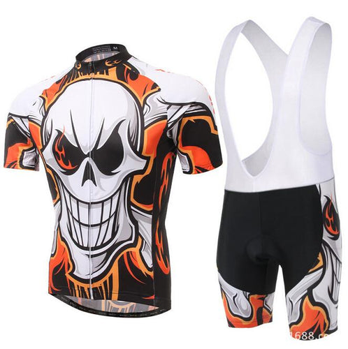 XINTOWN Skull Short Sleeve Cycling Jersey Set - enjoy-outdoor-sport