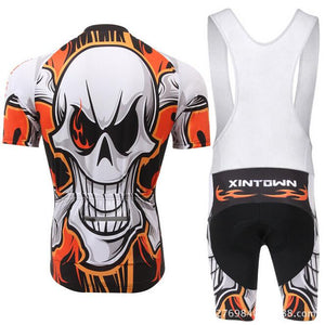 XINTOWN Skull Short Sleeve Cycling Jersey Set