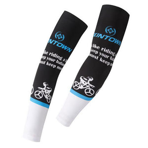 XINTOWN Black White Stripe Cycling Arm Warmers - enjoy-outdoor-sport