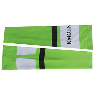 XINTOWN Green White Stripe Cycling Arm Warmers - enjoy-outdoor-sport