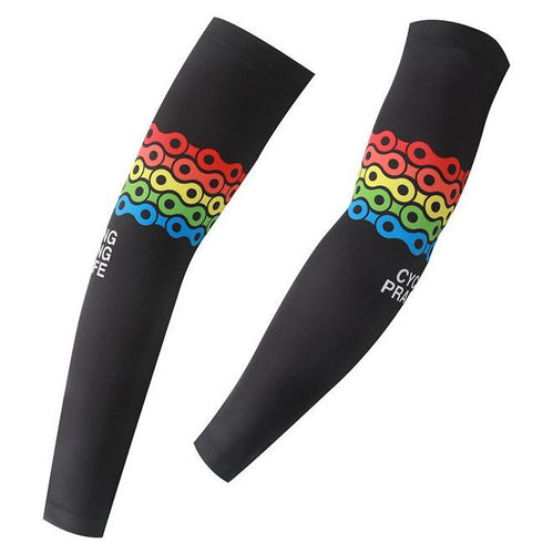 XINTOWN Black Red Stripe Cycling Arm Warmers - enjoy-outdoor-sport