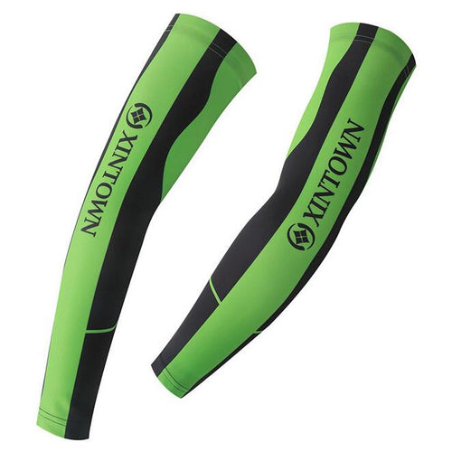 XINTOWN Green Black Stripe Cycling Arm Warmers - enjoy-outdoor-sport