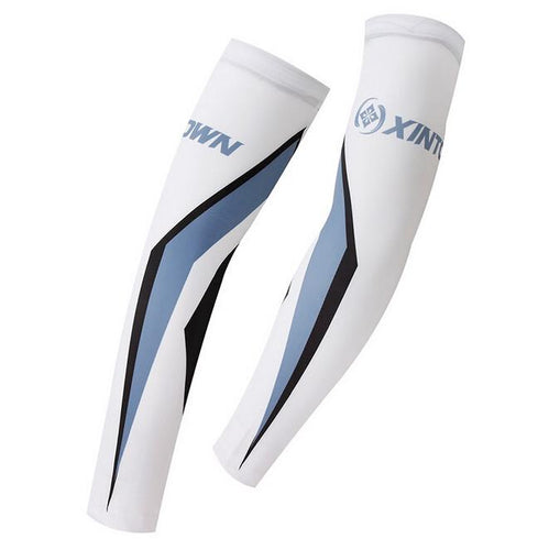 XINTOWN White Grey Arrows Cycling Arm Warmers - enjoy-outdoor-sport