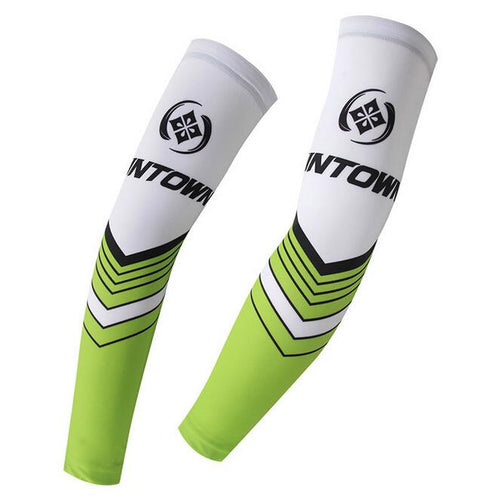 XINTOWN Green White Cycling Arm Warmers - enjoy-outdoor-sport