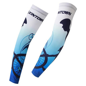 XINTOWN Blue Cyclist Cycling Arm Warmers - enjoy-outdoor-sport