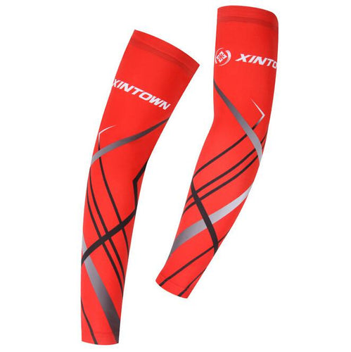 XINTOWN Red Plaid Scenery Cycling Arm Warmers - enjoy-outdoor-sport