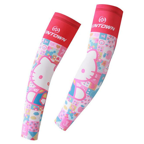 XINTOWN Red Cute Kitty Cycling Arm Warmers - enjoy-outdoor-sport