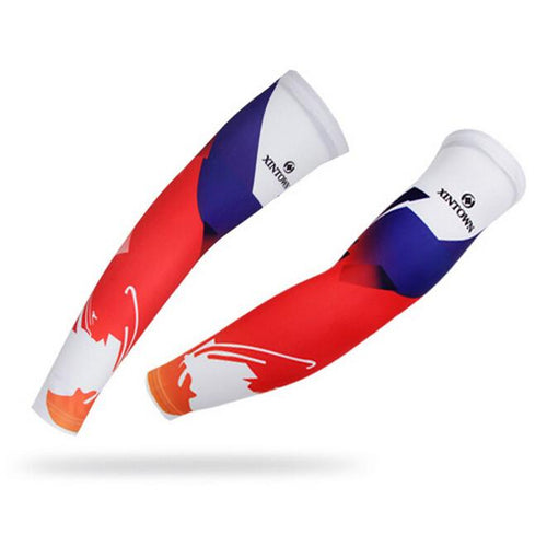 XINTOWN Red Blue Cycling Arm Warmers - enjoy-outdoor-sport