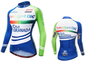 XINTOWN White Blue Long Sleeve Cycling Jersey - enjoy-outdoor-sport