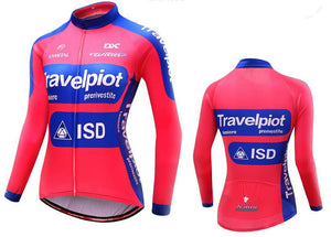 XINTOWN Red Blue Long Sleeve Cycling Jersey - enjoy-outdoor-sport