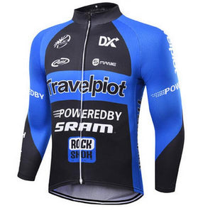 XINTOWN ROCK Black Blue Long Sleeve Cycling Jersey - enjoy-outdoor-sport