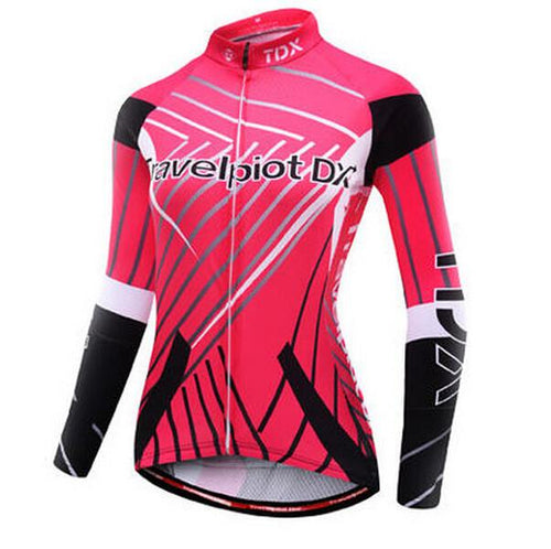 XINTOWN Red Black Long Sleeve Cycling Jersey - enjoy-outdoor-sport