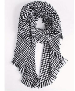 VIGROCK W&B Plaid Blanket Scarf for Women