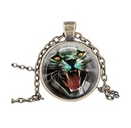 Firece Tiger Necklace Vintage Style Nature Jewelry
