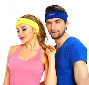 POMAN Unisex Soft Stretch Fitness Headband