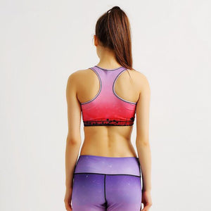 Print Red Airplane Sports Bra for Women