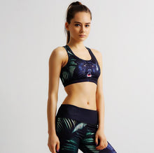 Print Cute Black Leopard Sports Bra for Women