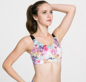 Print Colorful Flowers Sports Bra for Women