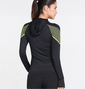 Breathable Jogging Compression Hooded Jacket SQ for Women