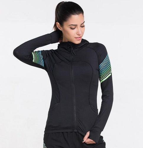 Breathable Jogging Compression Hooded Jacket SQ for Women