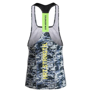 Army Grey Workout Irish Fitness Tank Top for Men