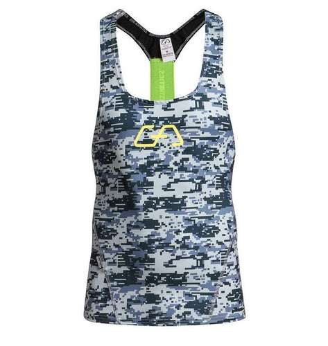 Army Grey Workout Irish Fitness Tank Top for Men
