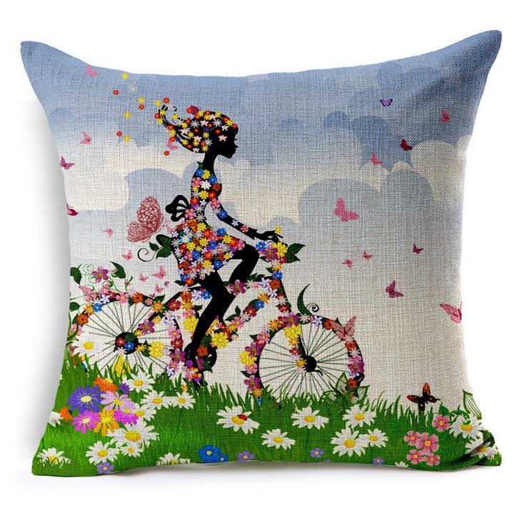 Colorful Butterfly Girls Pillow Case