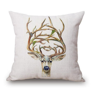 Creative Print Deer Pillow Case