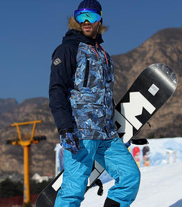TOREAD Camouflage Blue Anti-Abrasion Ski Jacket