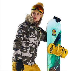 TOREAD Camouflage Warm Anti-Abrasion Ski Jacket