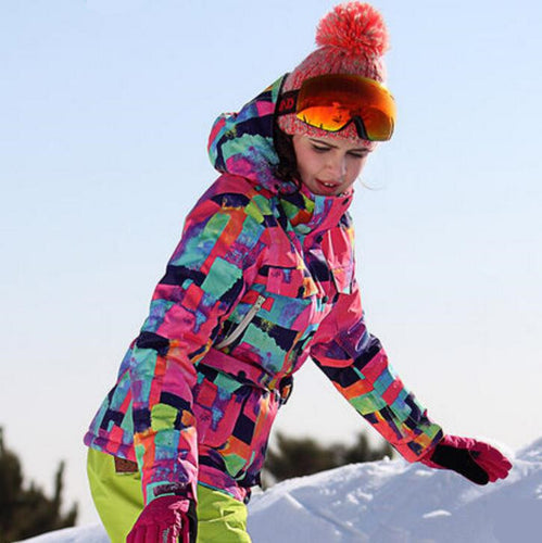 TOREAD Print Plaid Color Stylish Ski Jacket