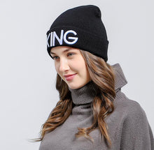 QUEEN Stylish Black Winter Beanie for Women