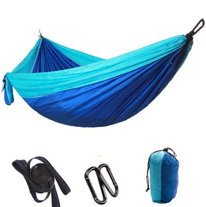 Double Parachute Ultralight Resistant Nylon Portable Hammock Blue