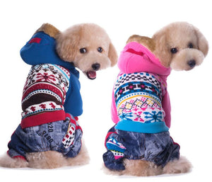 Stylish Pet Dog Warm Clothes Puppy Jumpsuit Hoodies Coat Vest