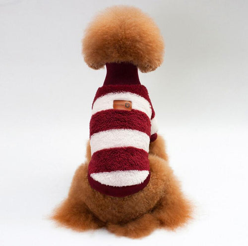 ZA7F Pet Dog Warm Clothes Puppy Jumpsuit Hoodies Vest