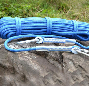 YW9G Outdoor Rock Climbing Safety Rope with 2 Hooks