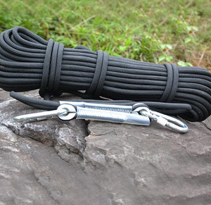 YW9G Outdoor Rock Climbing Safety Rope with 2 Hooks