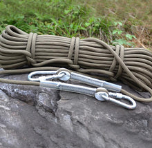 YW9G Outdoor Rock Climbing Safety Rope with 2 Hooks