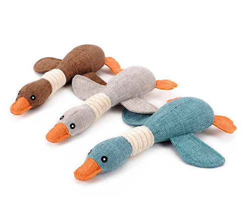 Plush Birds Skinny Squeaky Dog Toy