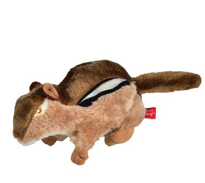 Plush Squirrel Skinny Squeaky Dog Toy