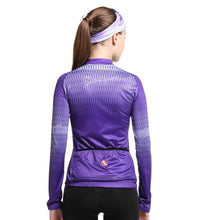 Fade Purple Women Long Sleeve Cycling Jersey