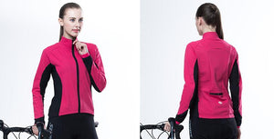 Rose Black Women Long Sleeve Cycling Jacket