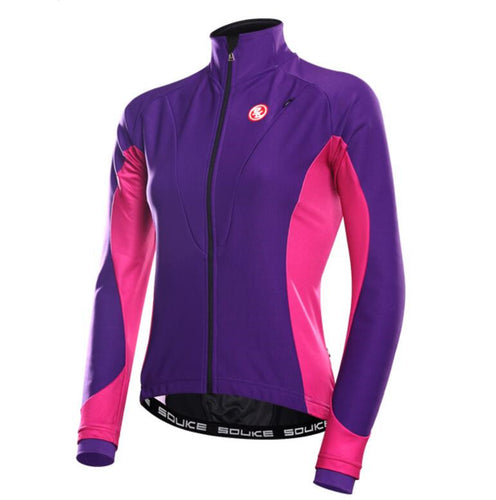 Purple Rose Women Long Sleeve Cycling Jacket