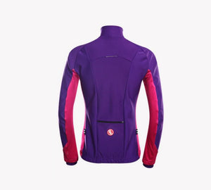 Purple Rose Women Long Sleeve Cycling Jacket