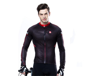 Noble Black Men Long Sleeve Cycling Jersey