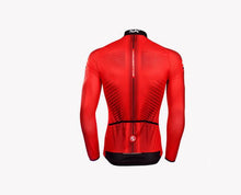 Solid Red Men Long Sleeve Cycling Jersey Set