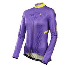 Slight Purple Women Long Sleeve Cycling Jersey